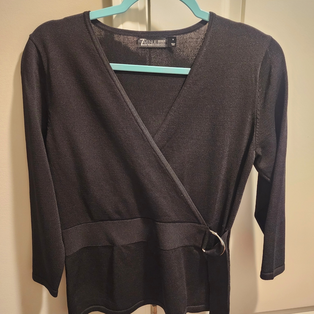 Black Wrap Top